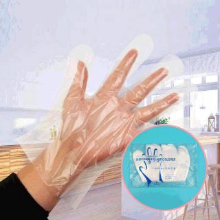 100pcs Disposable Plastic Gloves Thicken Transparent Gloves Food Handling Protection Safety Glove