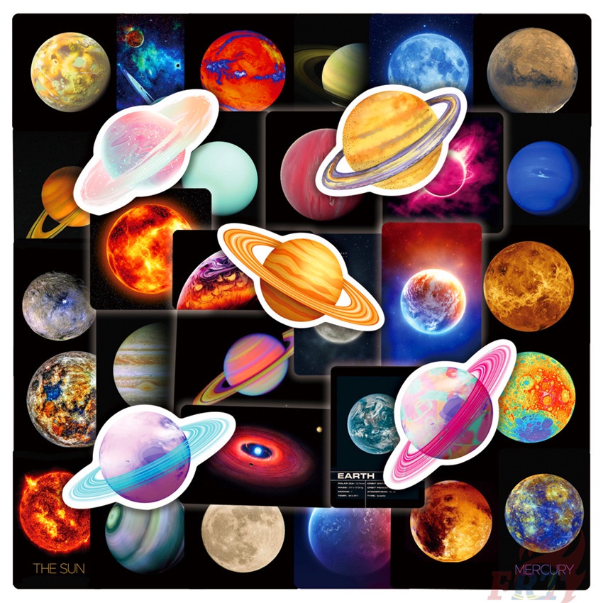 50pcs-set-romantic-universe-planet-series-01-สติ๊กเกอร์-diy-fashion-waterproof-decals-doodle-graffiti-สติ๊กเกอร์