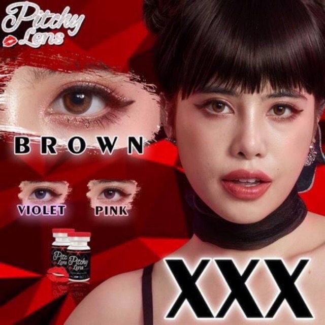 xxx-brown-บิ๊กอาย-สีน้ำตาล-ทรีโทน-น้ำตาล-pitchy-lens-ค่าอมน้ำ38-contact-lens-bigeyes-คอนแทคเลนส์-แฟชั่น-สายตาปกติ