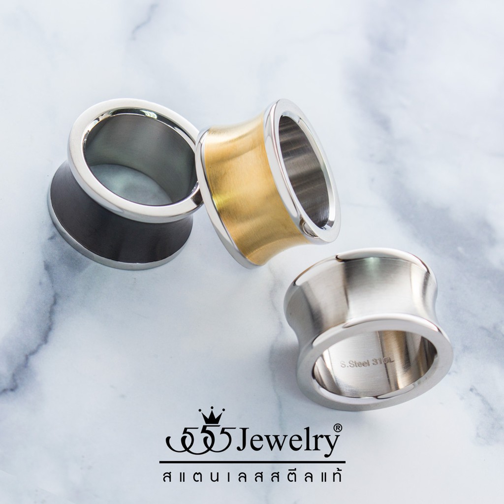 555jewelry-แหวนแฟชั่นสแตนเลส-แหวนโค้ง-สไตล์มินิมอล-ดีไซน์เท่ห์-รุ่น-555-r064-แหวนผู้ชาย-แหวนสแตนเลส-r81
