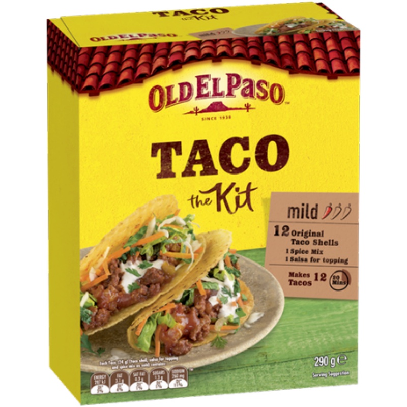 ภาพหน้าปกสินค้าโอลด์ เอล พาโซ ชุดทาโก้ พร้อมซอส และเครื่องปรุงรส 290 กรัม - Old El Paso Taco Kit Spice Mix 290 g