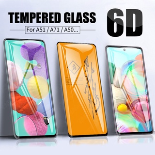 6D คลุมทั้งหมดกระจกนิรภัย Samsung Galaxy A54 A53 A34 A14 A04 A04e A04s A03 A03s A13 A23 A33 A73 A72 A52 A52s A42 A32 A22 A12 A02 A02s A11 M11 M23 ป้องกันหน้าจอ HD ฟิล์ม