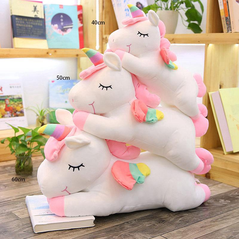 ของเล่นตุ๊กตายูนิคอร์นสีชมพูสีขาว-60-ซม