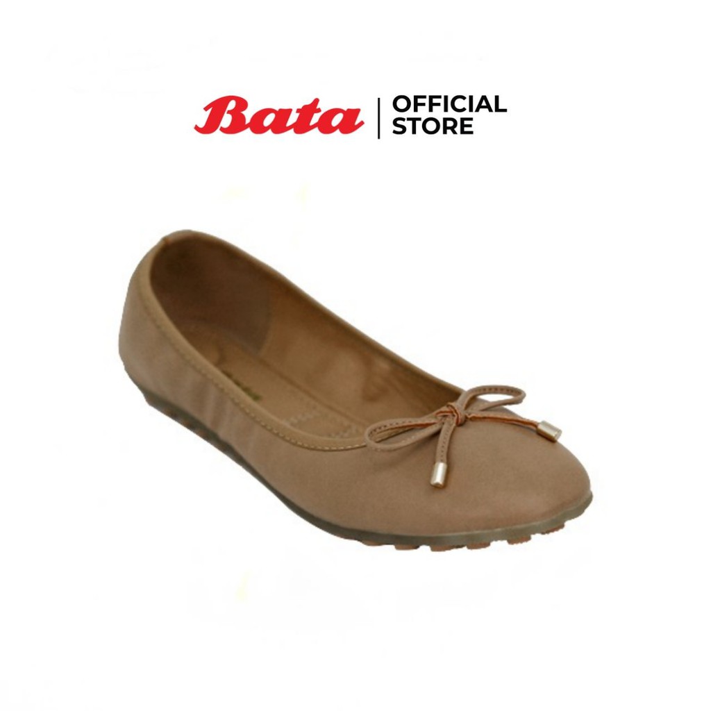 ภาพหน้าปกสินค้า* * Bata LADIES'CASUAL รองเท้าลำลองแฟชั่นสตรี BALLARINA แบบสวม สีเบจ รหัส 5514282