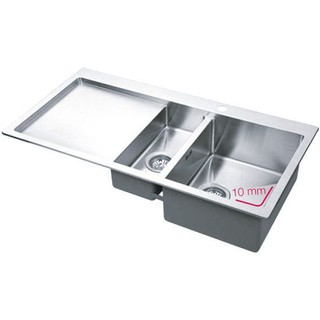 Embedded sink SINK BUILT 1.5B1D HAFELE MZ-851-LHB SS Sink device Kitchen equipment อ่างล้างจานฝัง ซิงค์ฝัง 1.5หลุม 1ที่พ