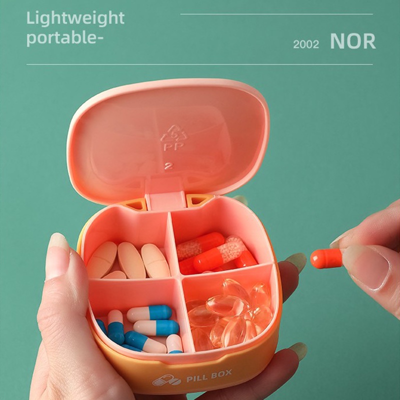 creative-mini-pill-cases-เครื่องประดับ-candy-storage-box-วิตามินแบบพกพากล่องใส่ยา-case-container-medicine-box-with-compartments-home-accessories-cod