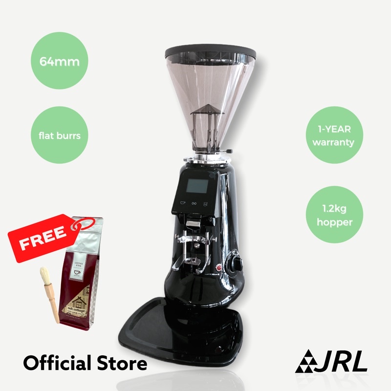 ราคาและรีวิว(ผ่อน 0%)  JRL เครื่องบดกาแฟอัตโนมัติ หน้าจอสัมผัส ขนาดใหญ่ (สีดำ/แดง/ขาว) (ฟันบดไทเทเนียม/ธรรมดา)