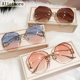 Alicimore แว่นตากันแดด ไล่โทนสี ไร้ขอบ สวยหรู เข้ากับทุกการแต่งกาย แฟชั่น