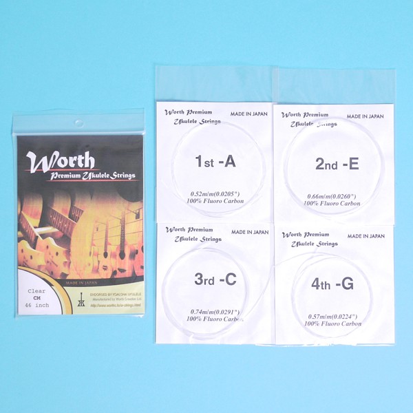 worth-cm-clear-ukulele-strings-double-pack-soprano-or-concert-สายอูคูเลเล่-ยี่ห้อเวิร์ท-ซีเอ็ม