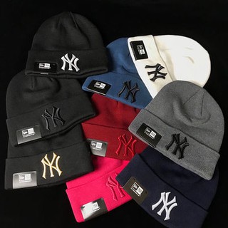 NYหมวกไหมพรมถัก ผ้าหนา กันหนาว สีเยอะมาก (16สี)
