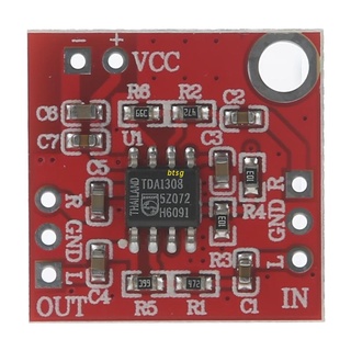 Btsg TDA1308 โมดูลบอร์ดขยายเสียงหูฟัง 3V-6V DC