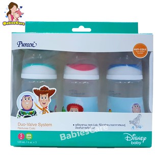 BabiesCare Pureen ขวดนม ToyStory PP 4oz แพ็ค 3ขวด(จุกนมไซร์S)