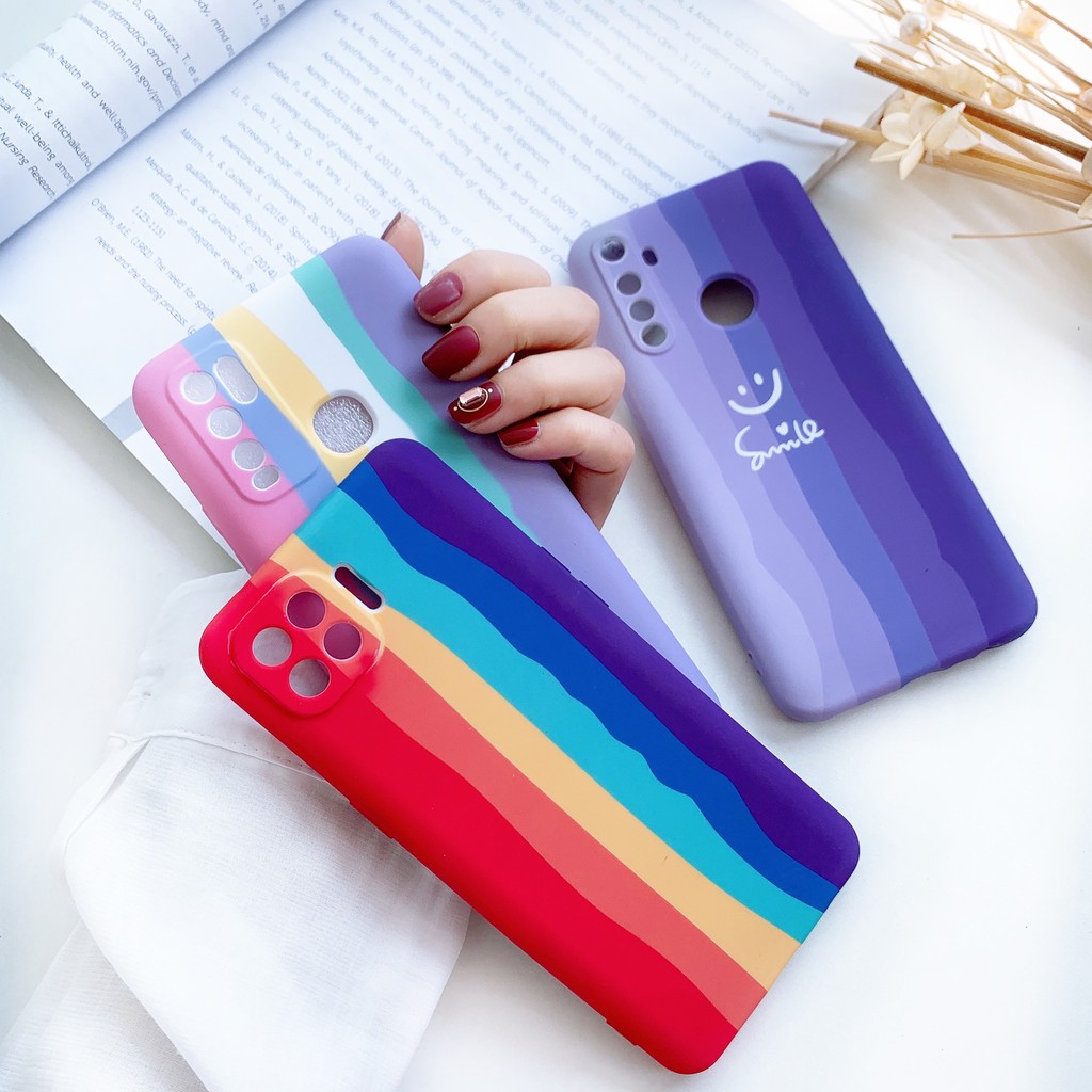 เคสสายรุ้งกำมะหย-oppo-a15-a31-a3s-a37-a1k-a53-a57-เคสออปโป้-a5s-a7-a12-a59-a71-a73-a83-a92-a93-a52020-a92020-a15s