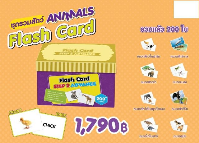 ฟรี-ไฟล์เสียง-ชุดแฟลชการ์ดรวมสัตว์-flash-card-animals-set