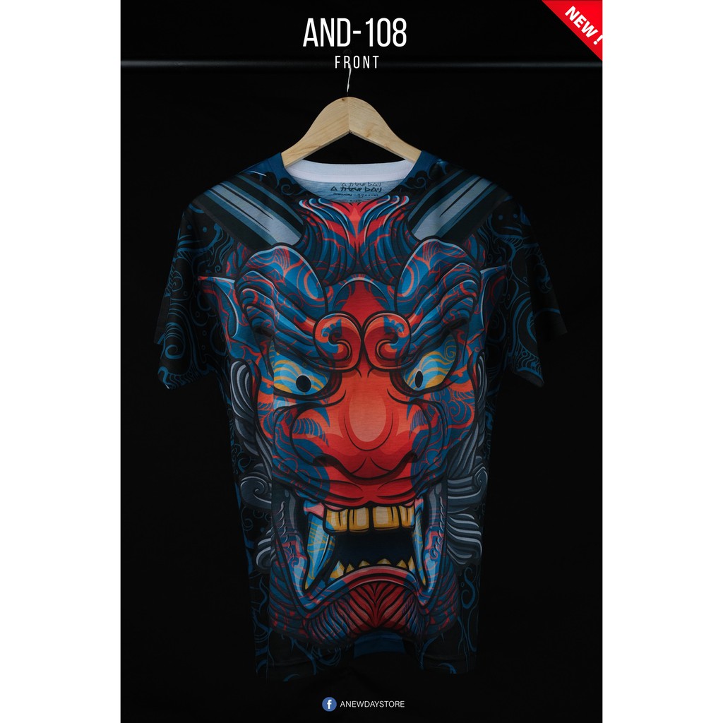 a-new-day-108-เสื้อลายสักสไตล์ญี่ปุ่น-สกรีนเต็มตัว-ลาย-oni-mask-ตรุษจีน