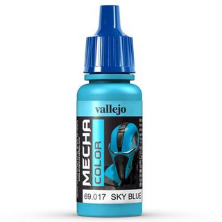 Vallejo MECHA COLOR 69.017 Sky Blue สีสูตรน้ำ ไม่มีกลิ่น ใช้งานง่าย ใช้พู่กัน หรือ AirBruhs ได้ทั้งหมดเนื้อสีเนียน