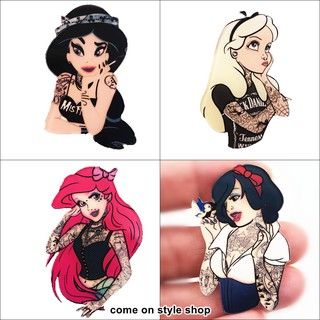 เข็มกลัดเจ้าหญิง เข็มกัลดแฟชั่น เข็มกลัดพังค์ ร็อค การ์ตูน Princess Icons Punk Rock Badge Pin Brooch