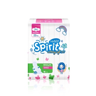 (16 ชิ้น) Modess Spirit Cottony Soft Regular Wings ผ้าอนามัย โมเดส สปิริต คอตตอนนี่ ซอฟท์ 23 ซม. (แบบมีปีก)