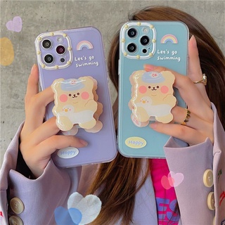 สินค้าพร้อมส่ง ⭐️ เคสโทรศัพท์ เคส เคสมือถือ เคส TPU เคสนิ่ม ไอริงหมีเป็ดห่วงยาง TPU-C204