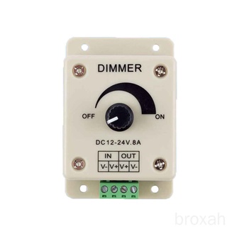 LED Dimmer Switch 12-24V 8A Adjustable Brightness Lamp Strip Driver Single Color Light Power Supply Controller broxah