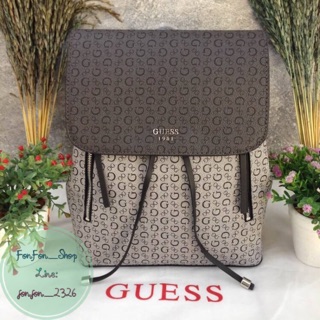 Guess Backpack ของแท้!! Outletหายาก เป้ หนังแกะสังเคราะห์ปั้ม