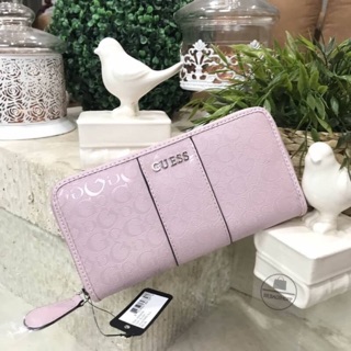 GUESS FACTORY WOMENS LONG WALLET สีชมพู outlet