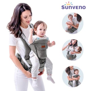 ภาพหน้าปกสินค้าSUNVENO Baby Hipseat เป้อุ้มเด็กตามหลักสรีรศาสตร์ผ้าฝ้ายนุ่ม 3in1 ความปลอดภัยทารกแรกเกิดที่นั่งสะโพกสำหรับเดินทางกลางแจ้ง 0-36 เดือน ที่เกี่ยวข้อง