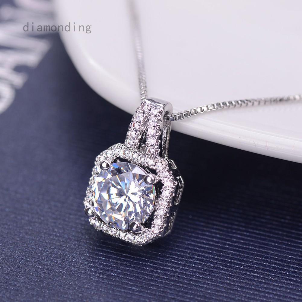 diamonding XIYANIKE Luxurious New 925 Sterling Silver Jewelry AAA CZ Square Choker Necklace