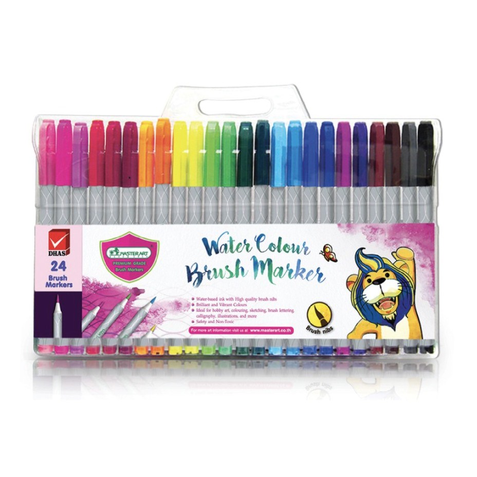 master-art-ปากกา-ปากกามาร์คเกอร์-หัวพู่กัน-24-สี-จำนวน-1-ชุด