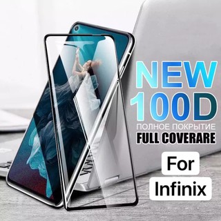 ส่งจากไทย  ฟิล์มกระจกเต็มจอ  infinix Hot 10 ฟิล์มกระจกนิรภัย Infinix hot 10 ฟิล์มขอบดำ ฟิล์มกันกระแทก