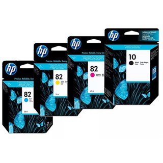 Hp 82 สีฟ้า สีชมพู สีเหลือง HP 10 สีดำ ของแท้ 100%