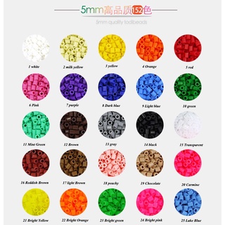 ▫10000pcs  5mm perler beads  500 pcs/bag colorful optional kids magic beads