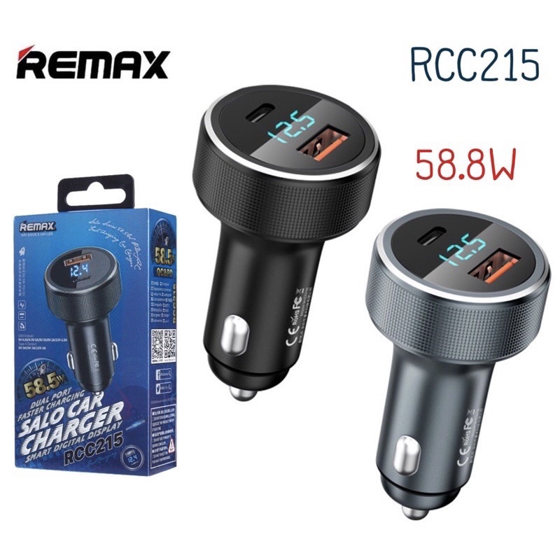 Remax RCC215 Car Charger Dual Port 58.5 W หัวชาร์จรถ 2 ช่อง / Type-C PD ...