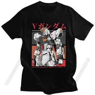 เสื้อยืดผ้าฝ้ายเสื้อยืดผ้าฝ้าย พิมพ์ลายหุ่นยนต์กันดั้ม Rx-93 V Gundam Mech Robot Manga Mecha Japan Gunpla สไตล์เรโทร สํา