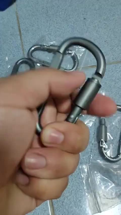 พร้อมส่ง-คาราบิเนอร์อลูมิเนียม-คาราบิเนอร์-carabiner-d-พวงกุญแจ-เกี่ยว-ห่วงคล้อง-ตะขอเกี่ยวพวงกุญแจคาราบิเนอร์