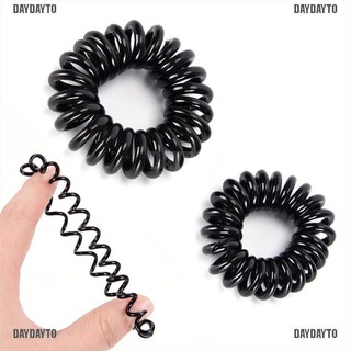 Daydayto D 10 ชิ้น ยืดหยุ่น สายโทรศัพท์ สายไฟหัว ผูกผม เชือกมัดผมหางม้า