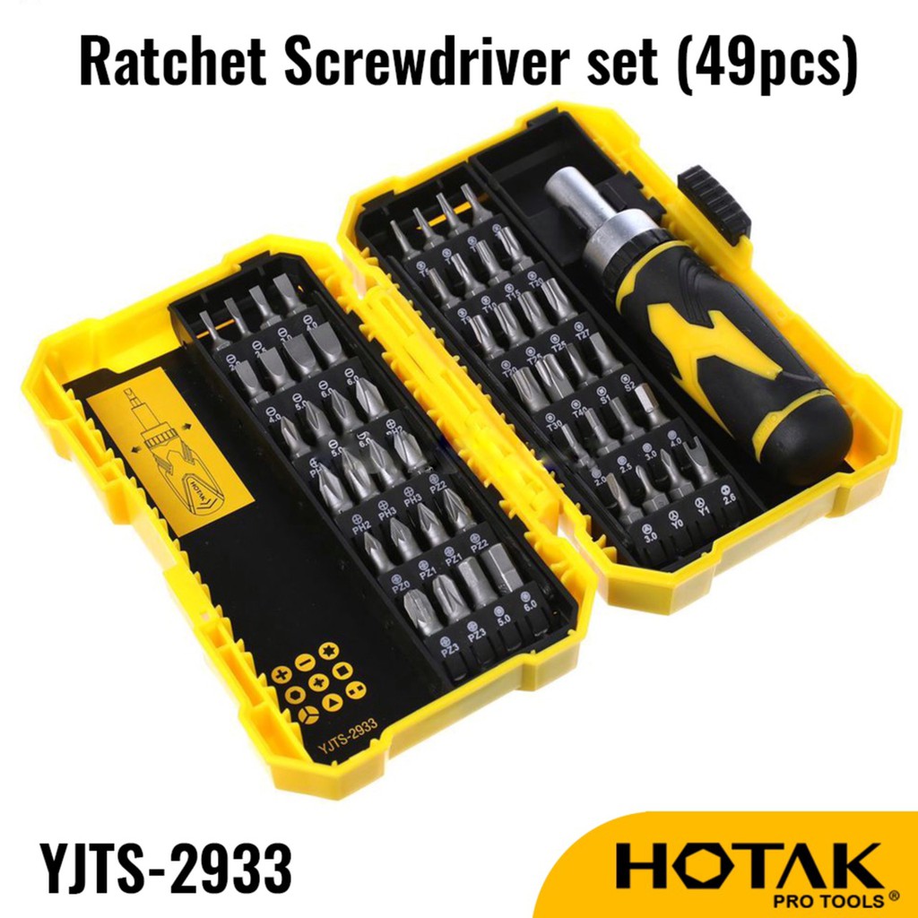 ชุดไขควง-hotak-ratchet-screwdriver-set-49pcs-yjts-2933-ของแท้-สินค้าพร้อมส่ง