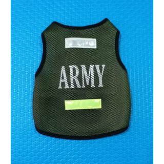 เสื้อหมา แมว Army เสื้อกั๊ก เสื้อทหาร มีไซส์ 1-12