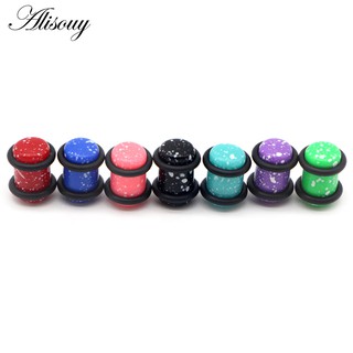 Alisouy จิวขยายหู อะคริลิค UV 12 สี 1.6 มม.-10 มม. 2 ชิ้น