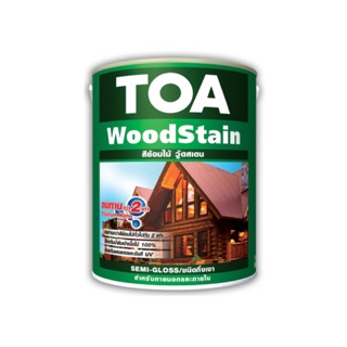 TOA woodstain สีย้อมไม้ ทีโอเอ วู้ดสเตน ชนิดกึ่งเงา ขนาด1แกลลอน(3.785ลิตร)**จำกัดออเดอร์ละไม่เกิน4แกลลอน**