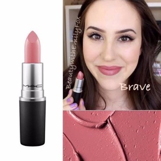 Beauty-Siam แท้ทั้งร้าน !! แบ่งขายลิปสติก MAC LIPSTICK สี BRAVE แบ่งขายใส่กระปุก แถมแปรงทาลิปฟรี แท้100%