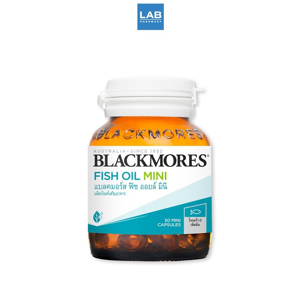 ภาพหน้าปกสินค้าBlackmores Fish Oil Mini (Odourless) 30 mini capsules - แบลคมอร์ส น้ำมันปลาเม็ดเล็ก กินง่าย ไม่มีกลิ่นคาว จากร้าน labpharmacy_officialshop บน Shopee