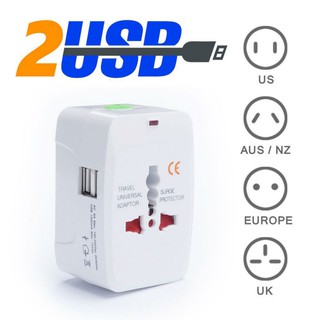 สินค้า Universal Adapter All in One 2usb