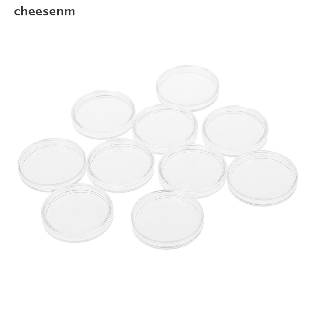 cheesenm-กล่องแคปซูลพลาสติกใส-ทรงกลม-ขนาด-26-มม-สําหรับใส่เหรียญ-10-ชิ้น