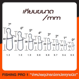 สินค้า กิ๊ปตีเหยื่อปลอม กิ๊ปตกปลา 1 ซอง 10 ตัว กิ๊บ fishing pro1 กิ๊ฟตีเหยื่อปลอม