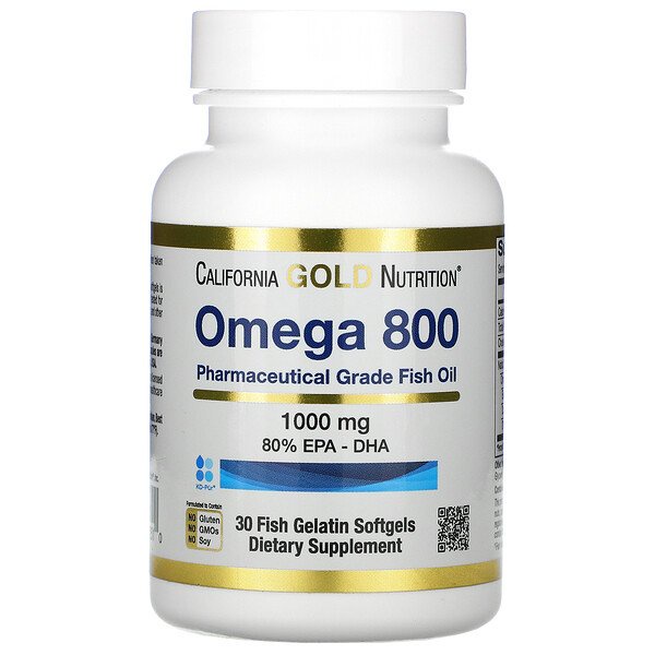 ภาพสินค้าน้ำมันปลา โอเมก้า 3 Fish Oil, Omega 3, Omega 800 California Gold Nutrition จากร้าน chate.ng บน Shopee ภาพที่ 1