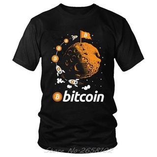 [S-5XL] เสื้อยืดแขนสั้น ผ้าฝ้าย 100% พิมพ์ลาย Bitcoin To The Moon สไตล์ฮาราจูกุ แนวสตรีท ของขวัญ สําหรับผู้ชาย