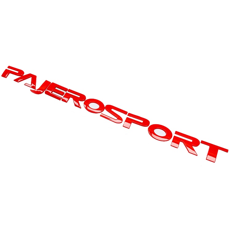 โลโก้-pajero-sport-ติดฝากระโปรงหน้า-logo-pajero-sport-สีแดง-มีบริการเก็บเงินปลายทาง