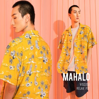 สินค้า Shirtoria Hawaii-Mahalo เสื้อเชิ้ตผู้ชาย เสื้อเชิ้ตผู้ชายแขนสั้น เสื้อเชิ้ตฮาวาย NonIron ไม่ต้องรีด