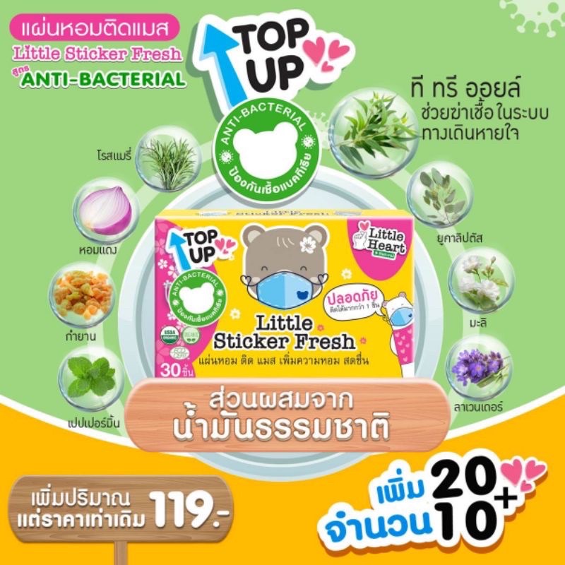 ภาพหน้าปกสินค้าLittle Sticker Fresh แผ่นหอมติดแมส แผ่นแปะหัวหอม กลิ่น Original และกลิ่นมะลิ จากร้าน pp_everything บน Shopee